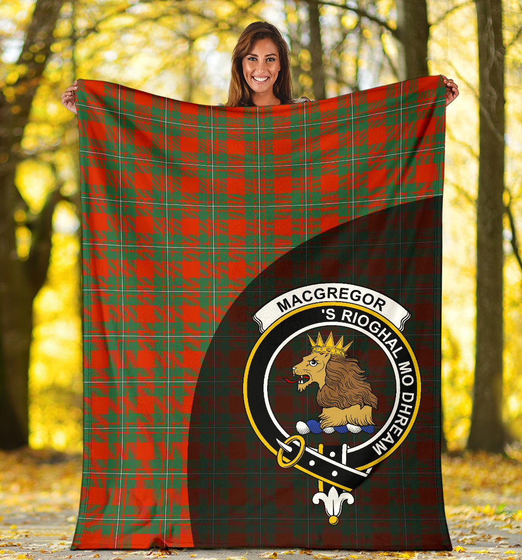 MacGregor Ancient Tartan Crest Blanket Wave Style - SP