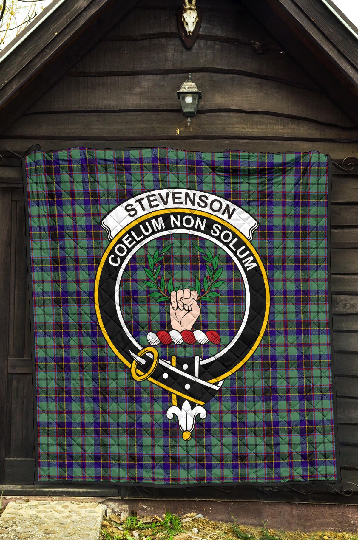 Stevenson Tartan Crest Quilt - SP