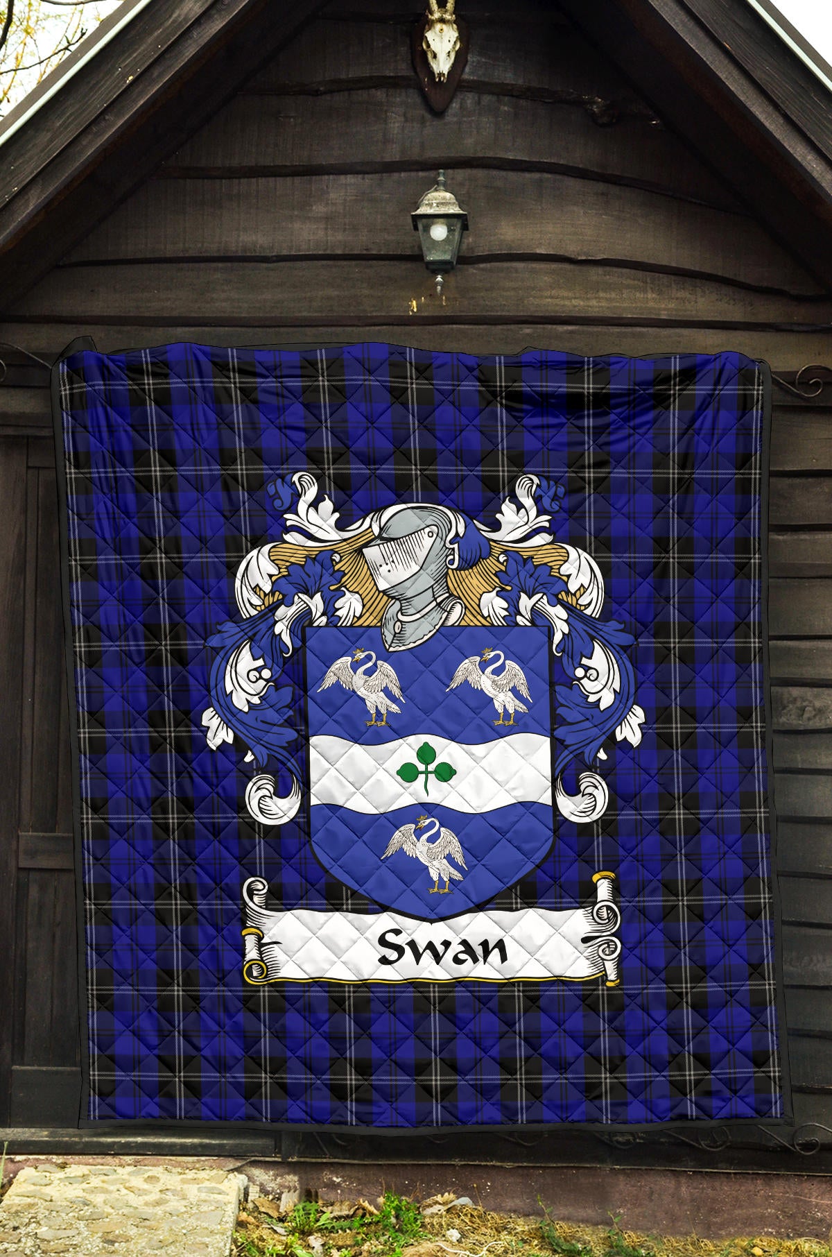 Swan Family Tartan Crest Quilt - SP