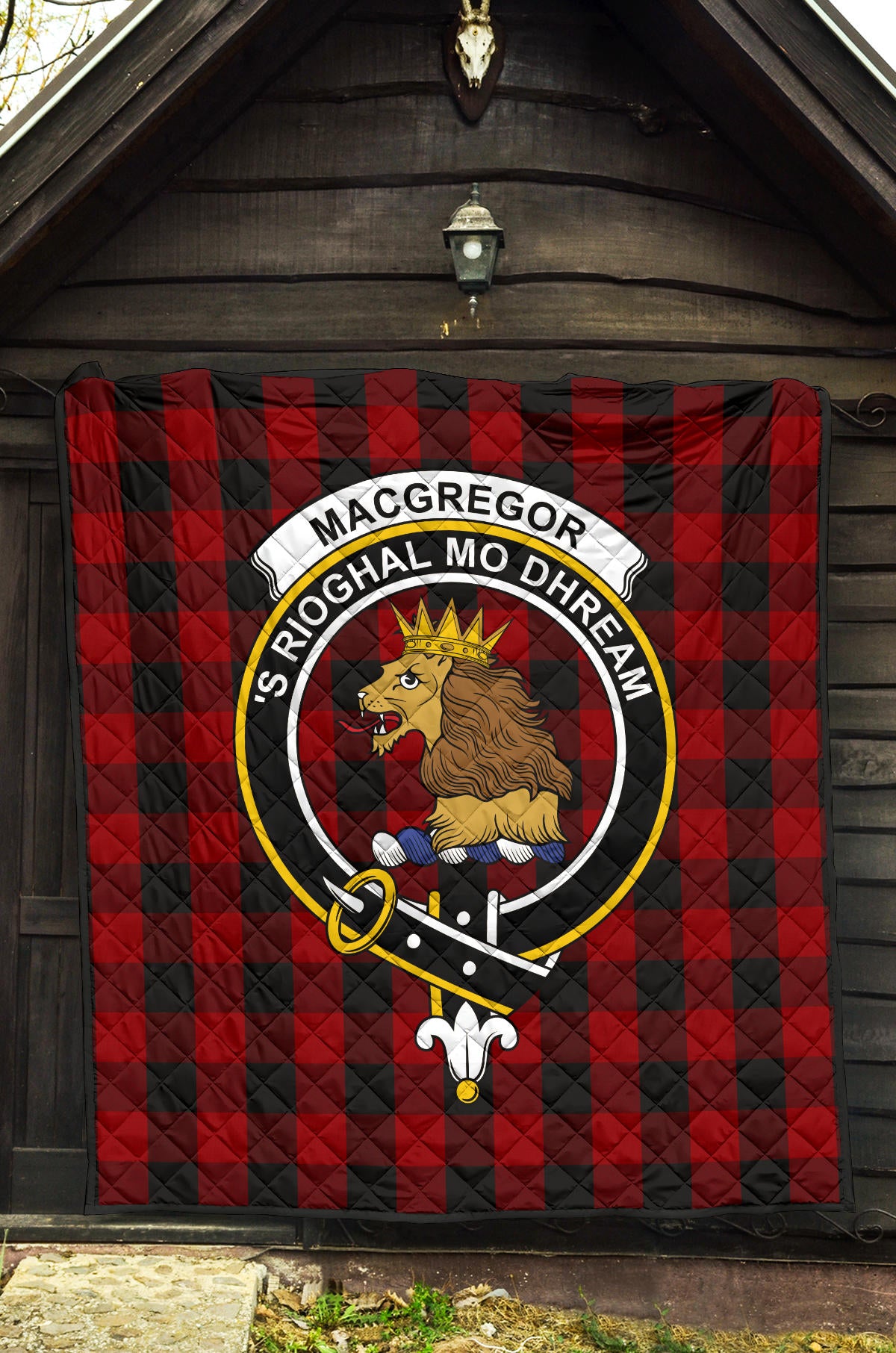 Rob Roy Macgregor Tartan Crest Quilt - SP