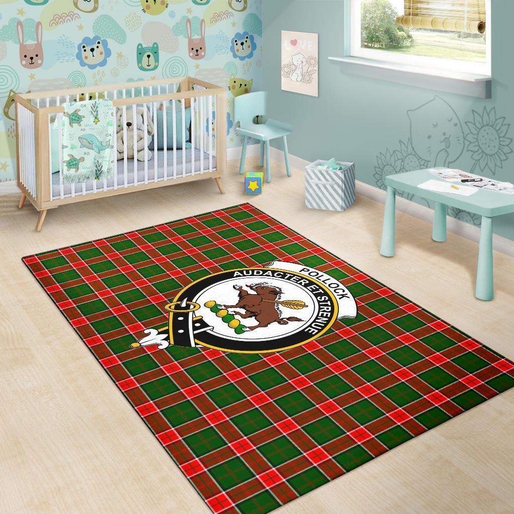 Pollock Tartan Crest Area Rug