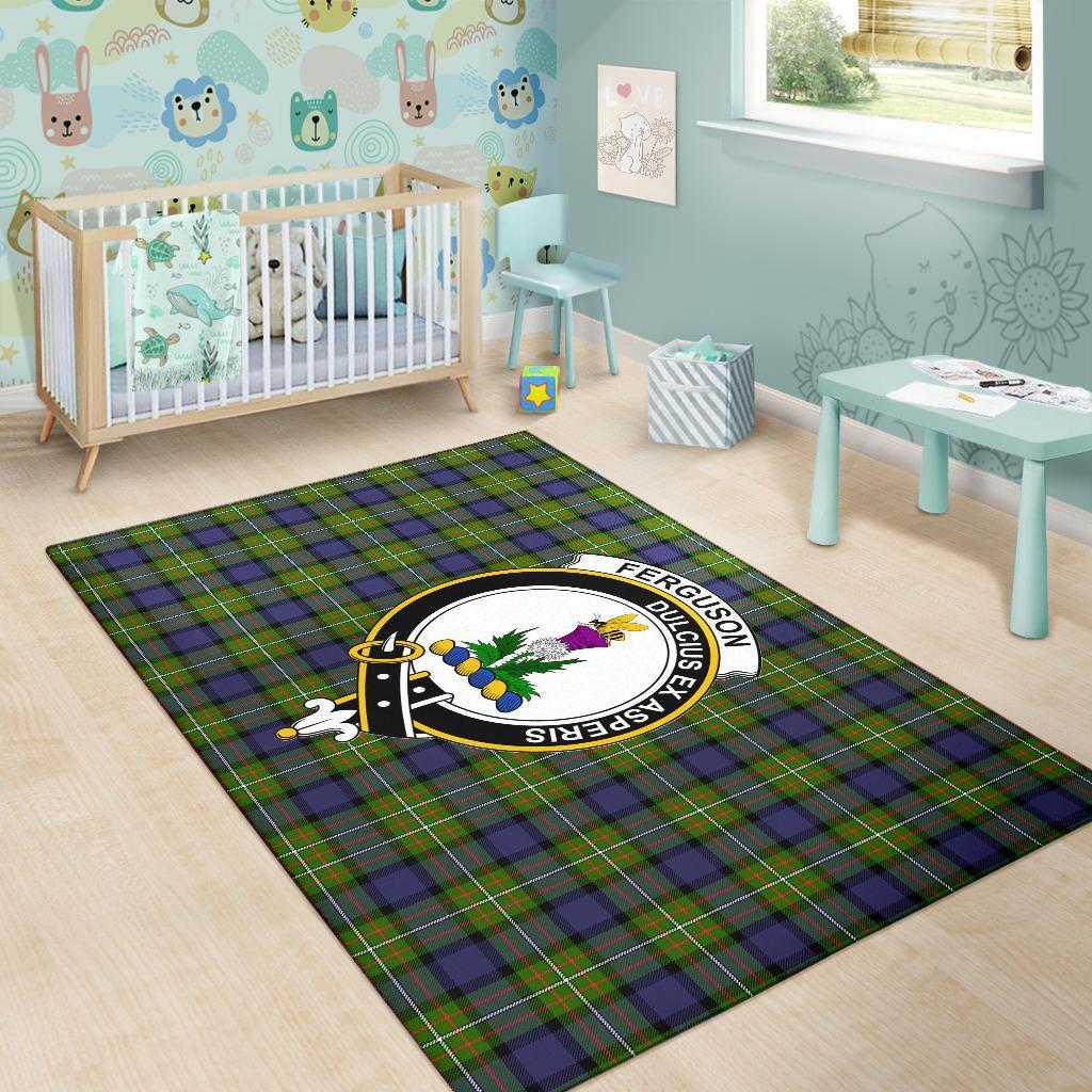 Fergusson Modern Tartan Crest Area Rug