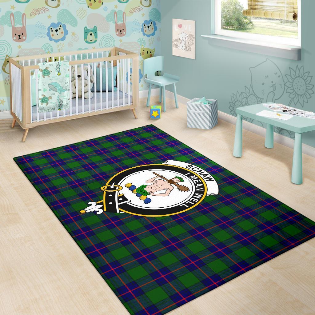 Shaw (Or Schaw) Of Sauchie Tartan Crest Area Rug