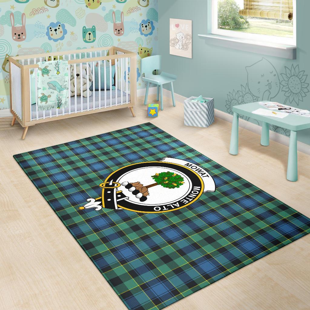 Mowat (Of Inglistoun) Tartan Crest Area Rug
