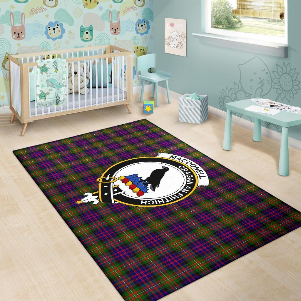 Macdonell Of Glengarry Tartan Crest Area Rug