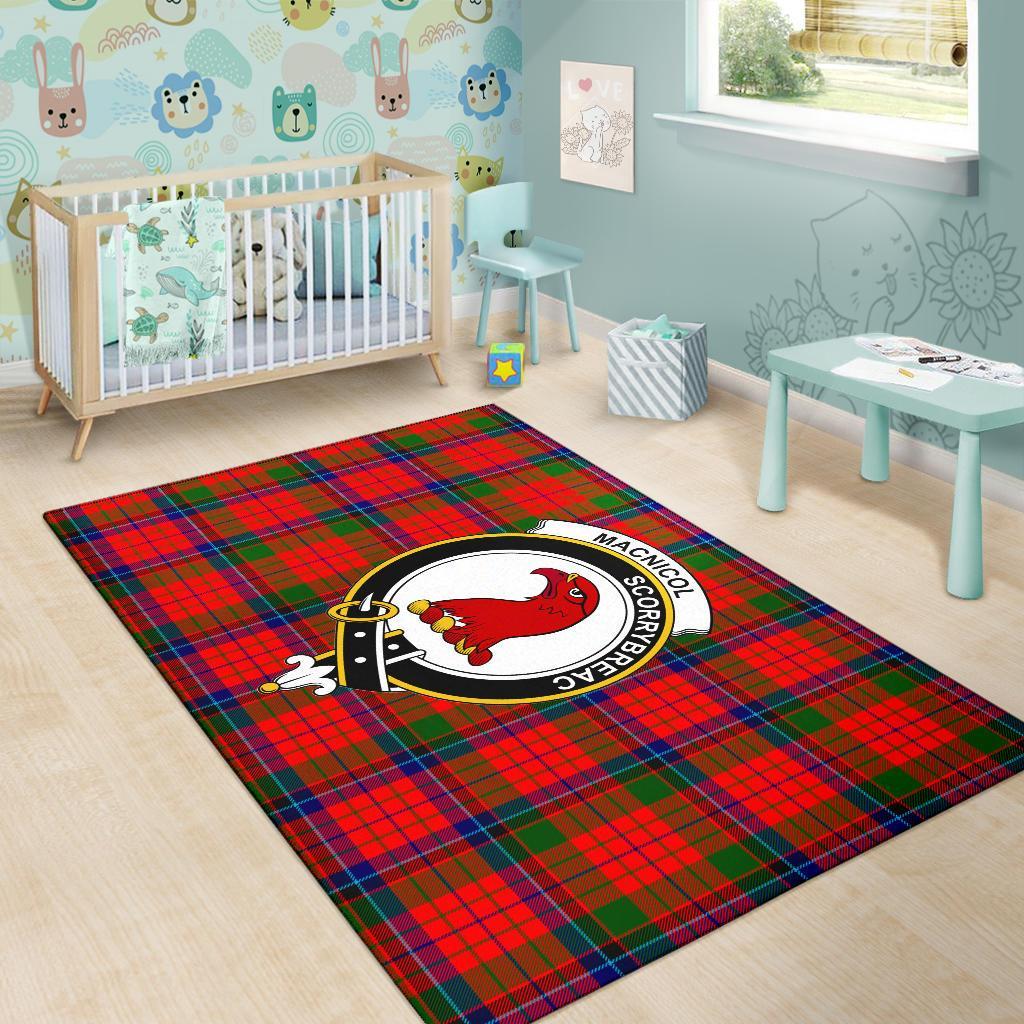 Macnicol (Of Scorrybreac) Tartan Crest Area Rug