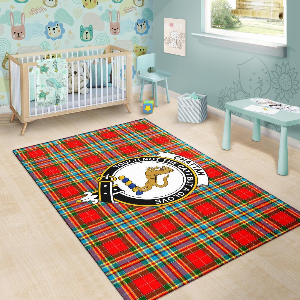 Chattan Tartan Crest Area Rug