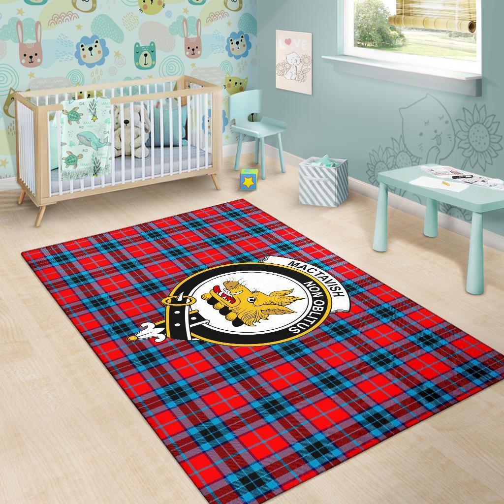 MacTavish Tartan Crest Area Rug