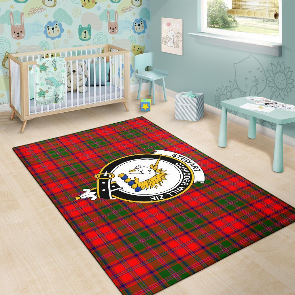 Stewart (Of Appin) Tartan Crest Area Rug