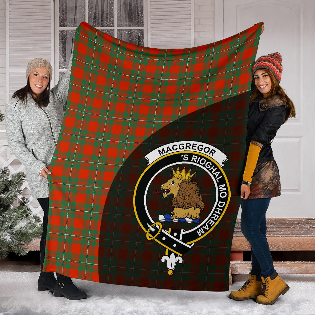 MacGregor Ancient Tartan Crest Blanket Wave Style - SP