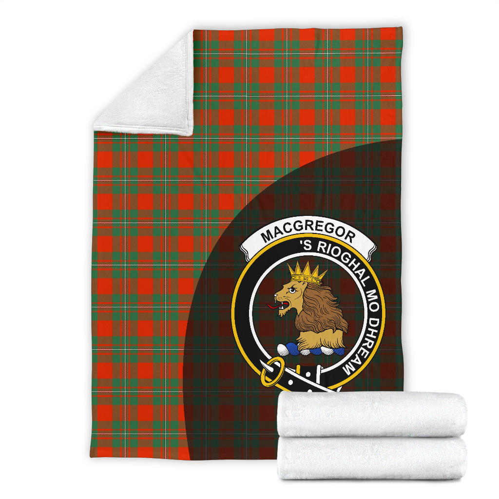 MacGregor Ancient Tartan Crest Blanket Wave Style - SP