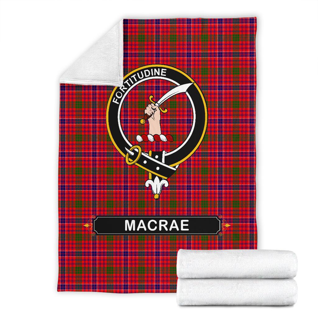 MacRae Tartan Crest Blanket - 3 Sizes
