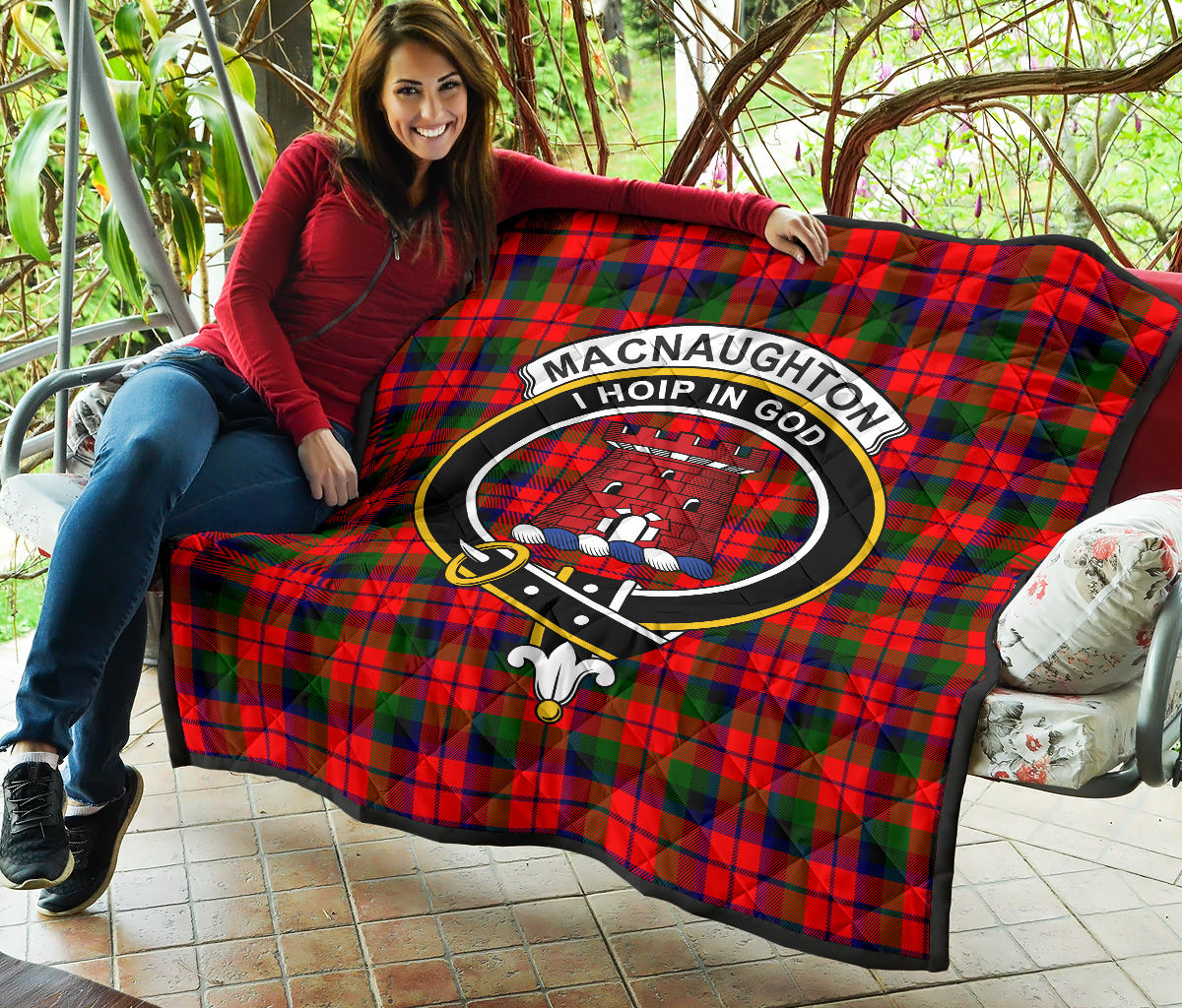 MacNaughton (MacNaughten) Tartan Crest Quilt - SP