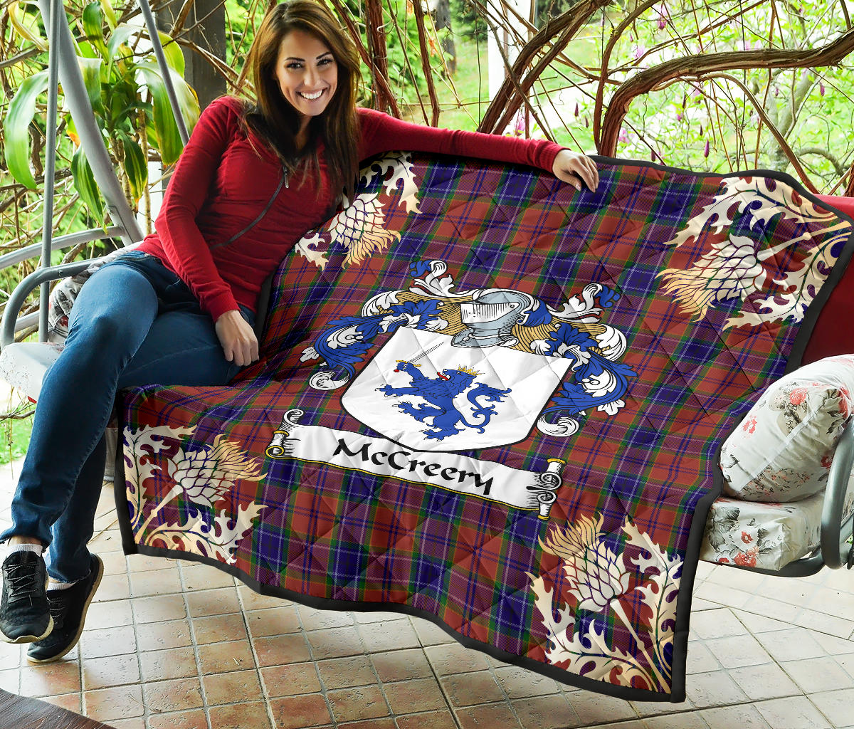 McCreery Tartan Crest Premium Quilt - Gold Thistle Style SP