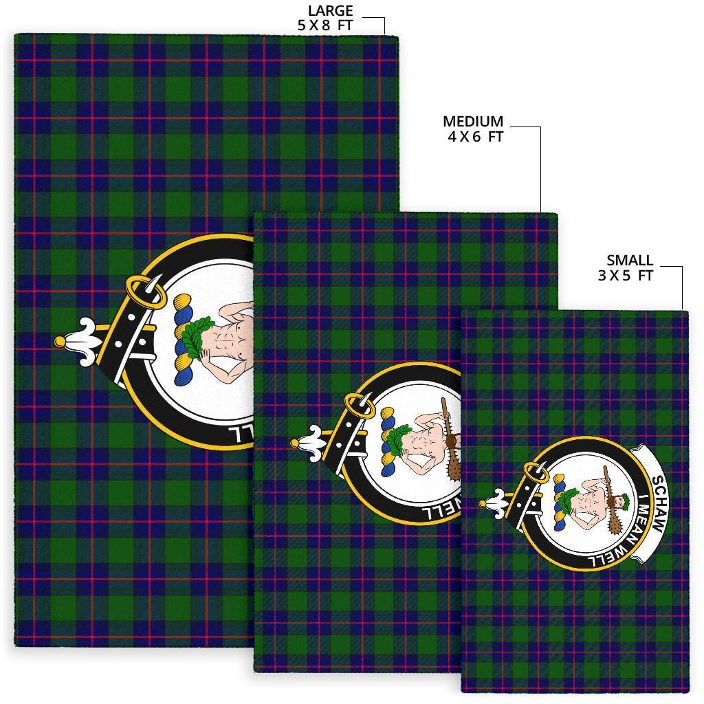 Shaw (Or Schaw) Of Sauchie Tartan Crest Area Rug
