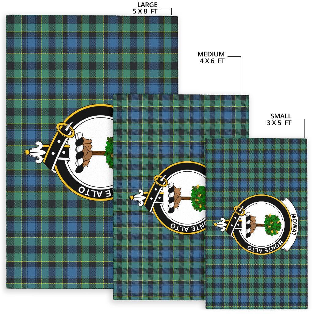 Mowat (Of Inglistoun) Tartan Crest Area Rug