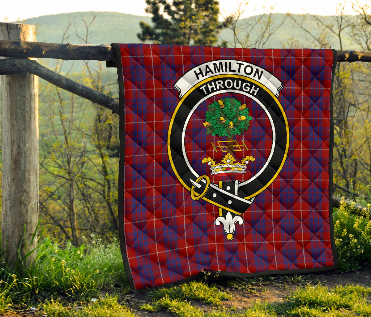 Hamilton Tartan Crest Quilt - SP