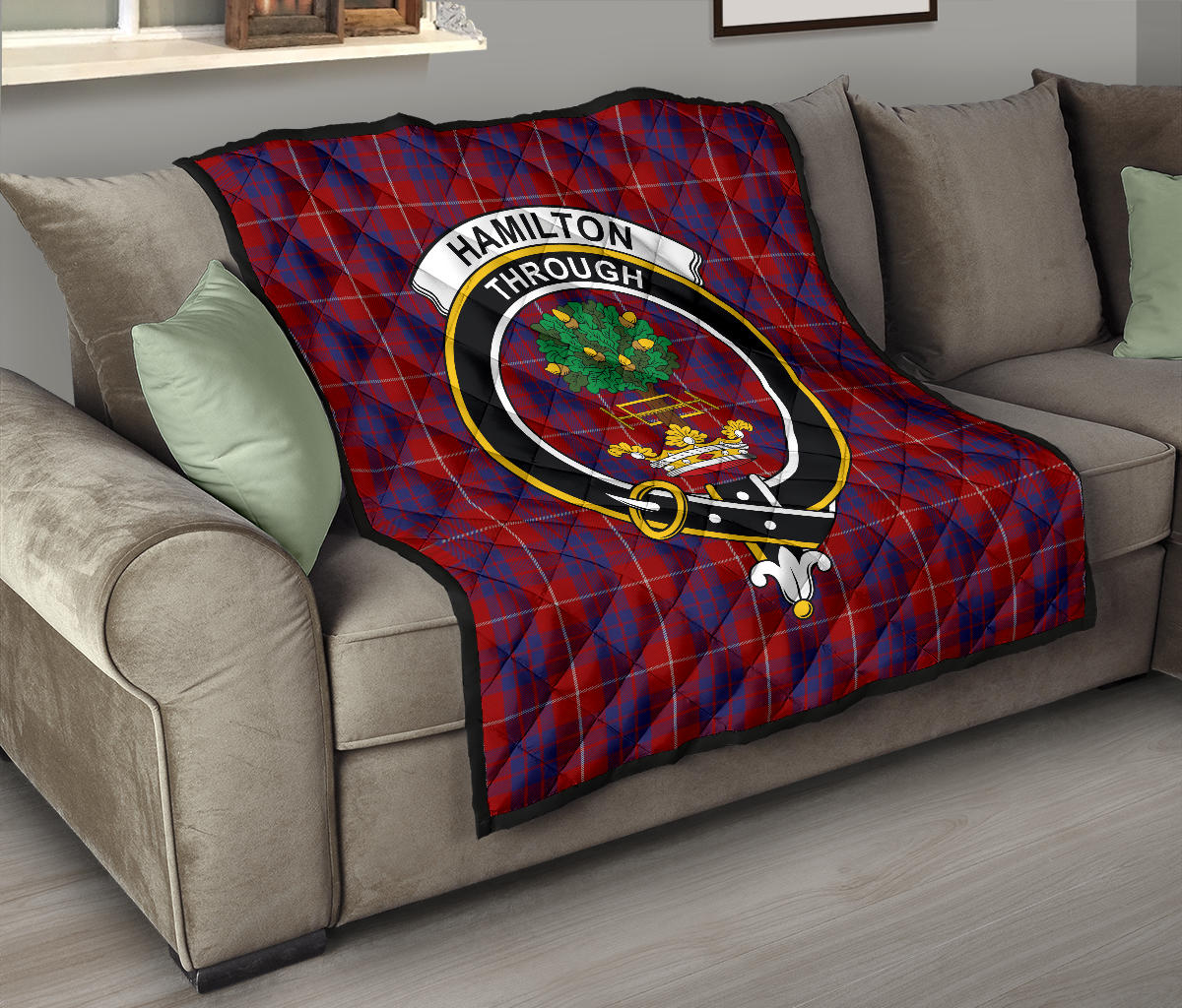 Hamilton Tartan Crest Quilt - SP