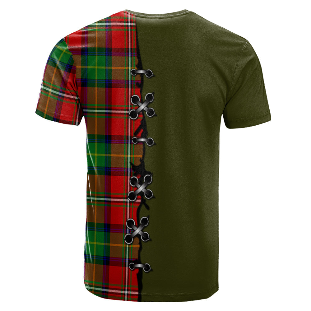 Fullerton Tartan T-shirt - Lion Rampant And Celtic Thistle Style