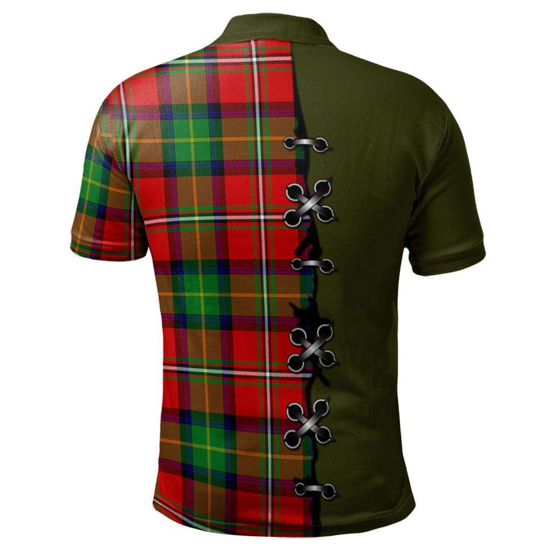 Fullerton Tartan Polo Shirt - Lion Rampant And Celtic Thistle Style