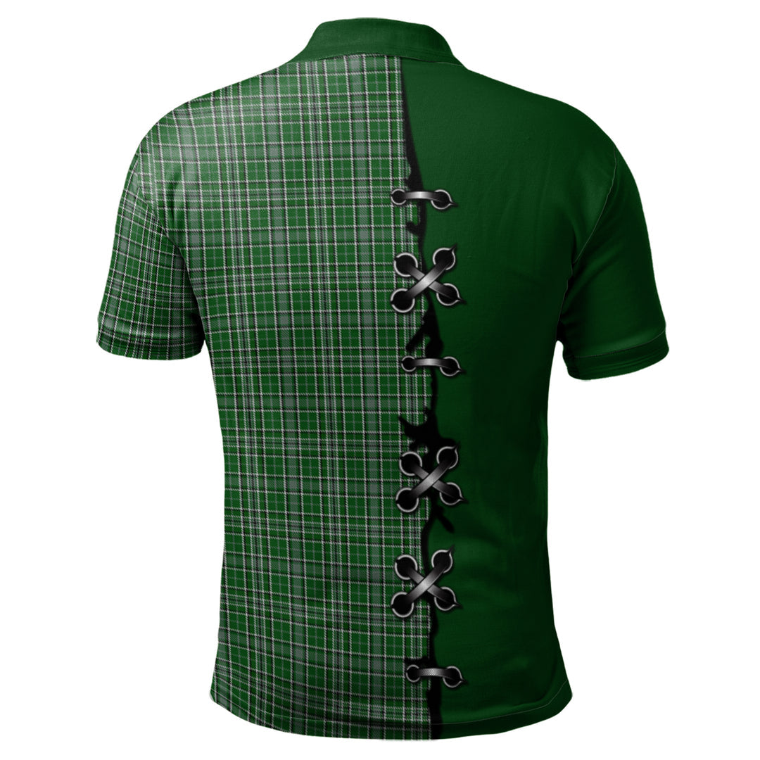 Gayre Dress Tartan Polo Shirt - Lion Rampant And Celtic Thistle Style