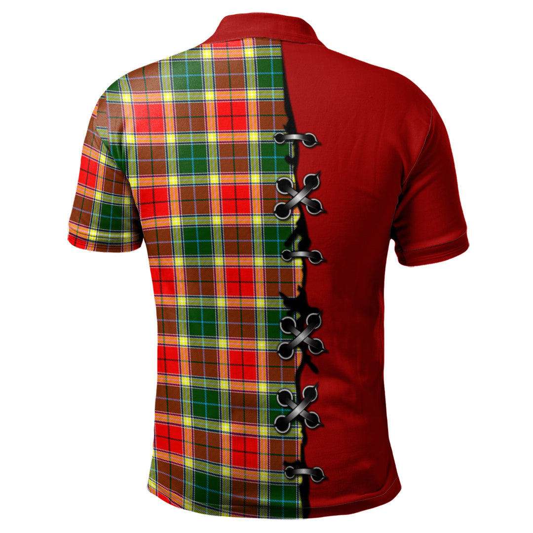 Gibsone (Gibson - Gibbs) Tartan Polo Shirt - Lion Rampant And Celtic Thistle Style