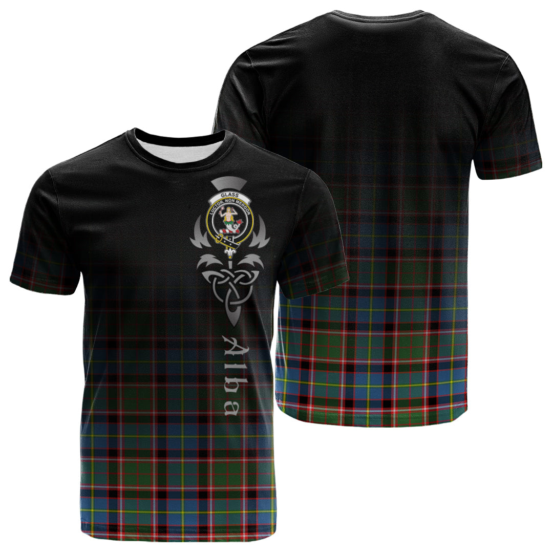 Glass Tartan Crest T-shirt - Alba Celtic Style