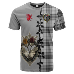 Glen Tartan T-shirt - Lion Rampant And Celtic Thistle Style