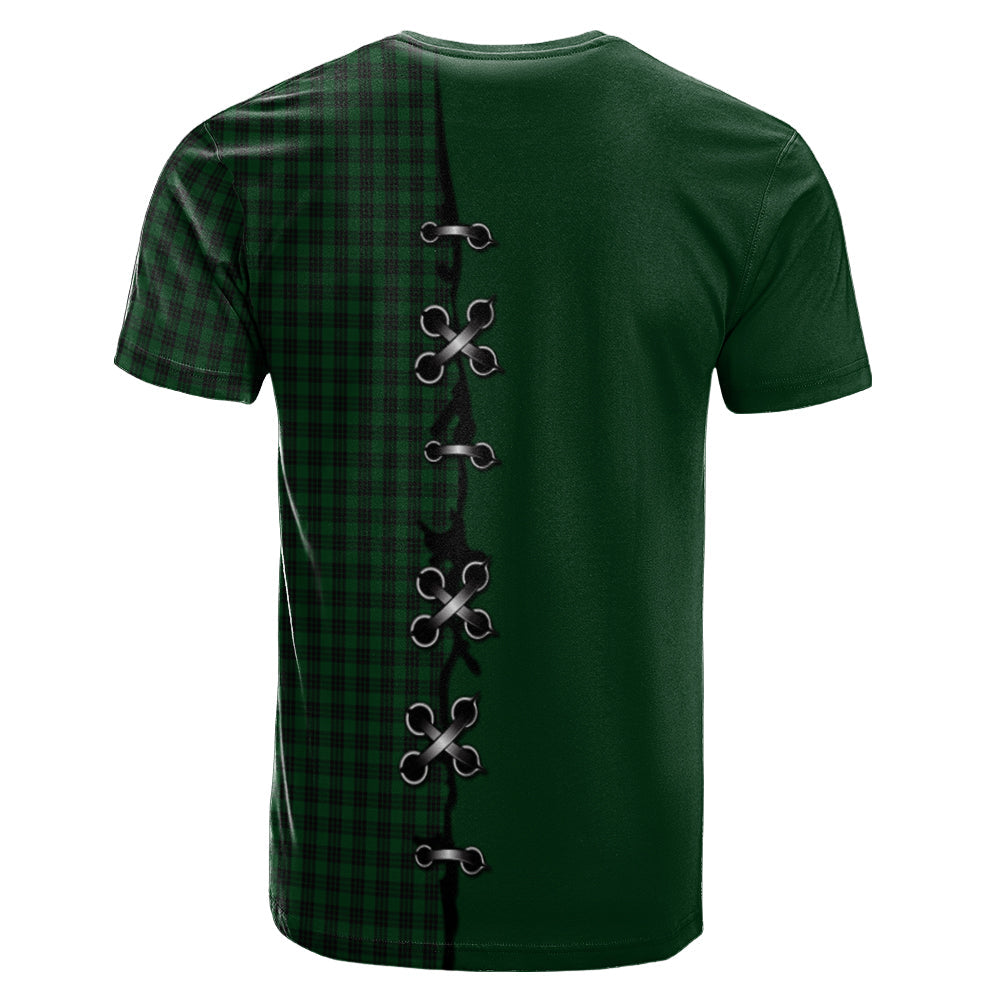 Graham Tartan T-shirt - Lion Rampant And Celtic Thistle Style