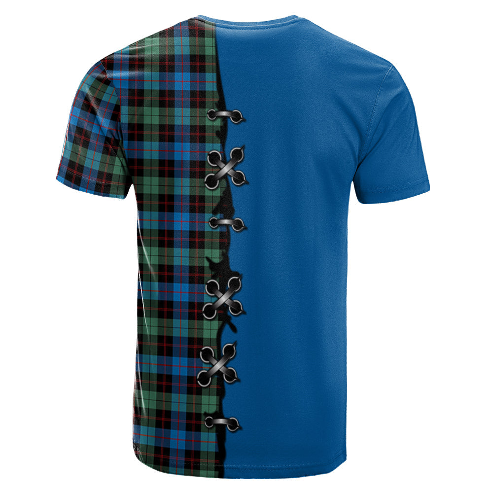 Guthrie Ancient Tartan T-shirt - Lion Rampant And Celtic Thistle Style