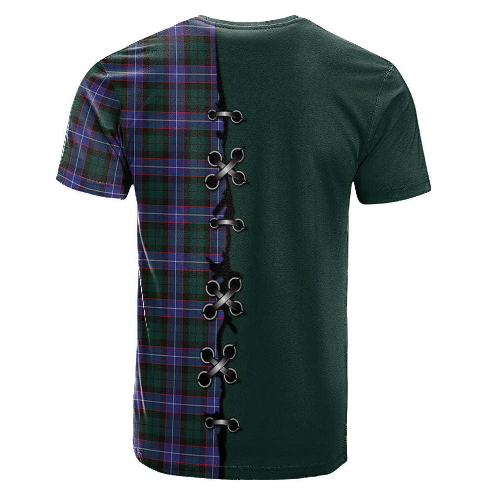 Guthrie Modern Tartan T-shirt - Lion Rampant And Celtic Thistle Style