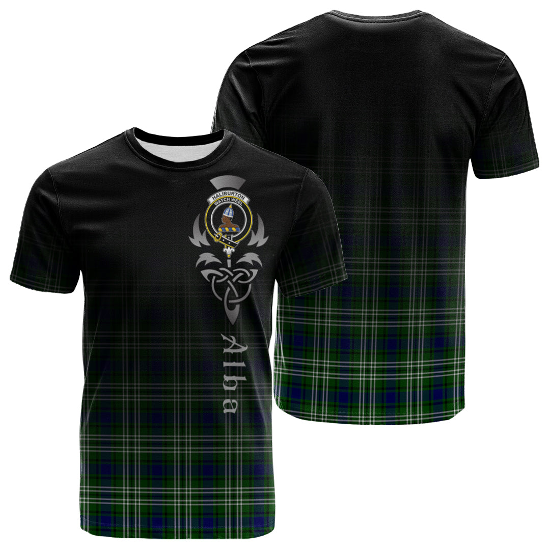 Haliburton Tartan Crest T-shirt - Alba Celtic Style