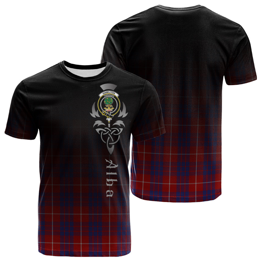 Hamilton Tartan Crest T-shirt - Alba Celtic Style