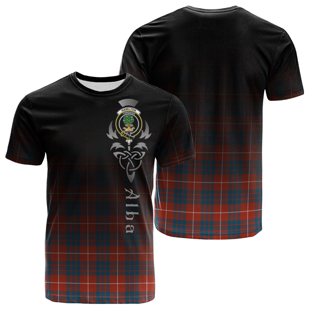 Hamilton Ancient Tartan Crest T-shirt - Alba Celtic Style