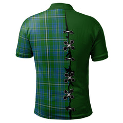 Hay Hunting Tartan Polo Shirt - Lion Rampant And Celtic Thistle Style