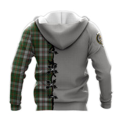 Hay White Dress Tartan Hoodie - Lion Rampant And Celtic Thistle Style
