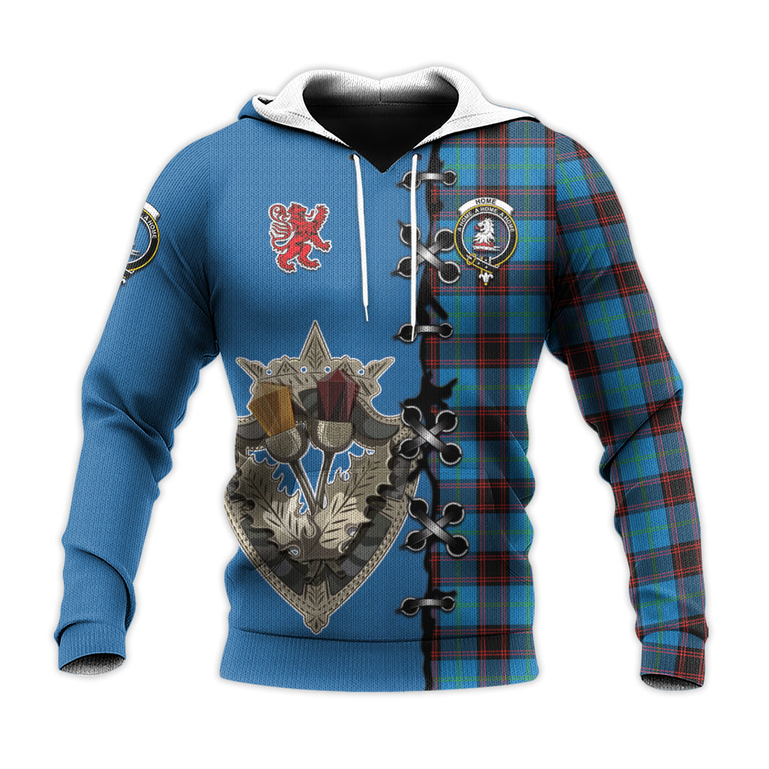 Home Ancient Tartan Hoodie - Lion Rampant And Celtic Thistle Style