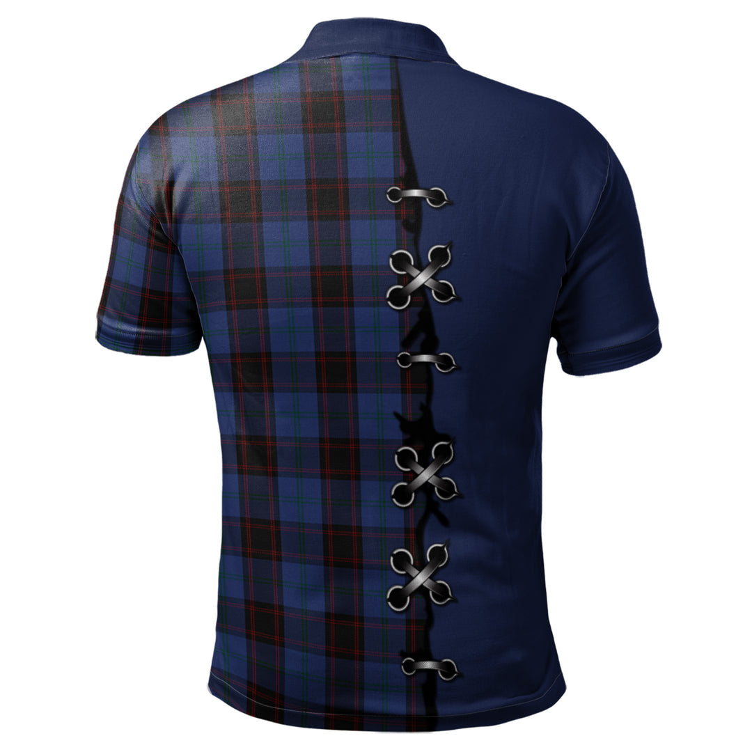 Home or Hume Tartan Polo Shirt - Lion Rampant And Celtic Thistle Style