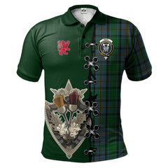Hope Vere Tartan Polo Shirt - Lion Rampant And Celtic Thistle Style