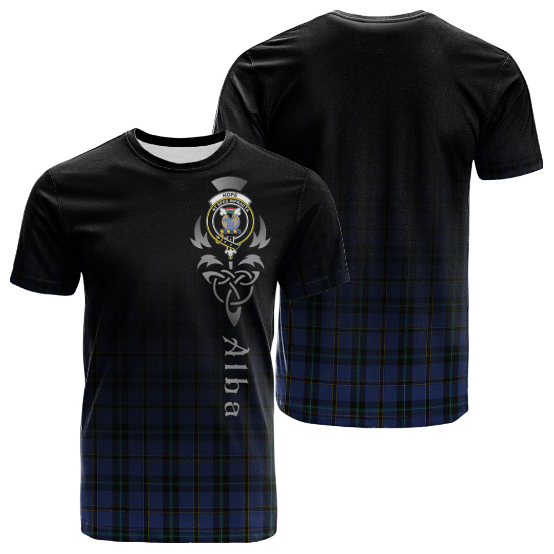 Hope (Vere - Weir) Tartan Crest T-shirt - Alba Celtic Style