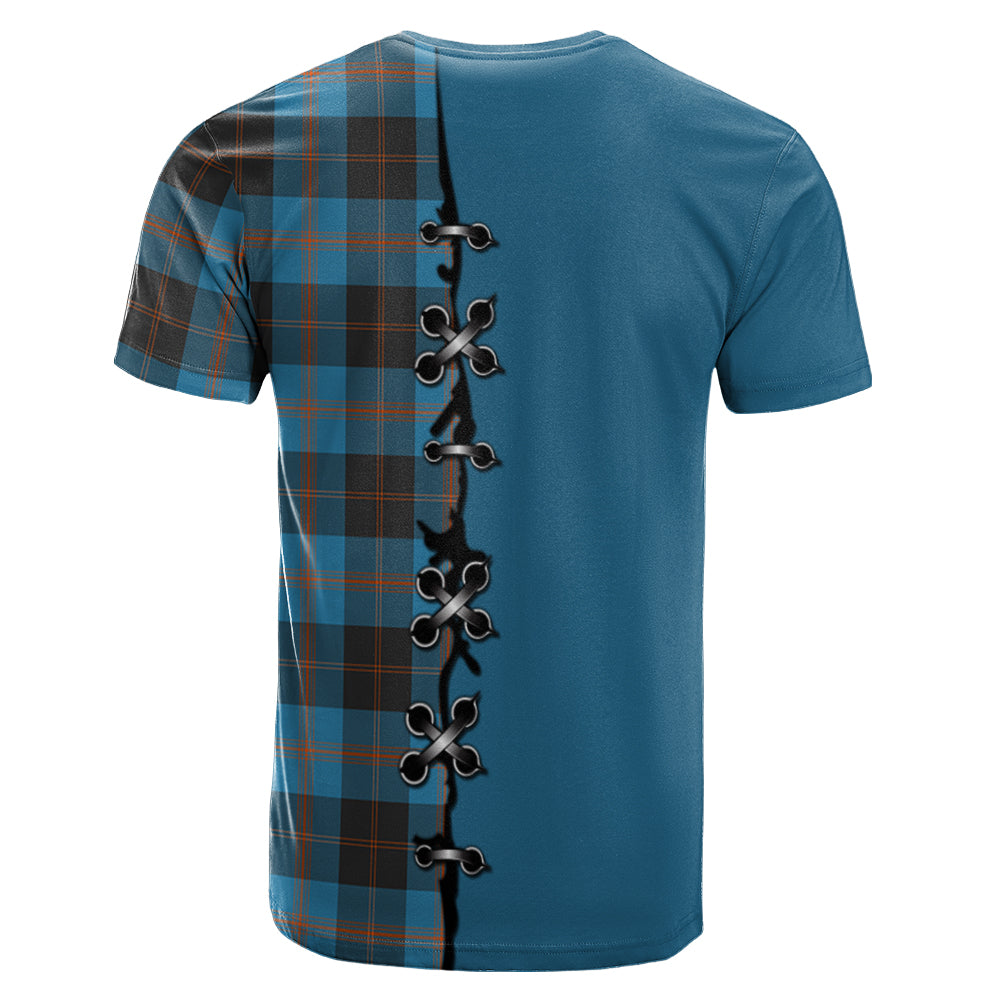 Horsburgh Tartan T-shirt - Lion Rampant And Celtic Thistle Style