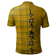 Houston Tartan Polo Shirt - Lion Rampant And Celtic Thistle Style