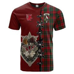 Hunter USA Tartan T-shirt - Lion Rampant And Celtic Thistle Style