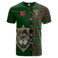 Hunter Wilsons Tartan T-shirt - Lion Rampant And Celtic Thistle Style