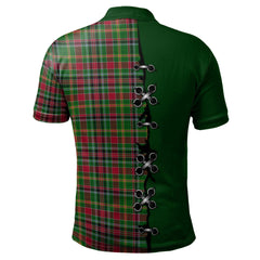 Hunter Wilsons Tartan Polo Shirt - Lion Rampant And Celtic Thistle Style
