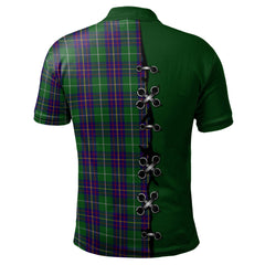 Inglis Tartan Polo Shirt - Lion Rampant And Celtic Thistle Style