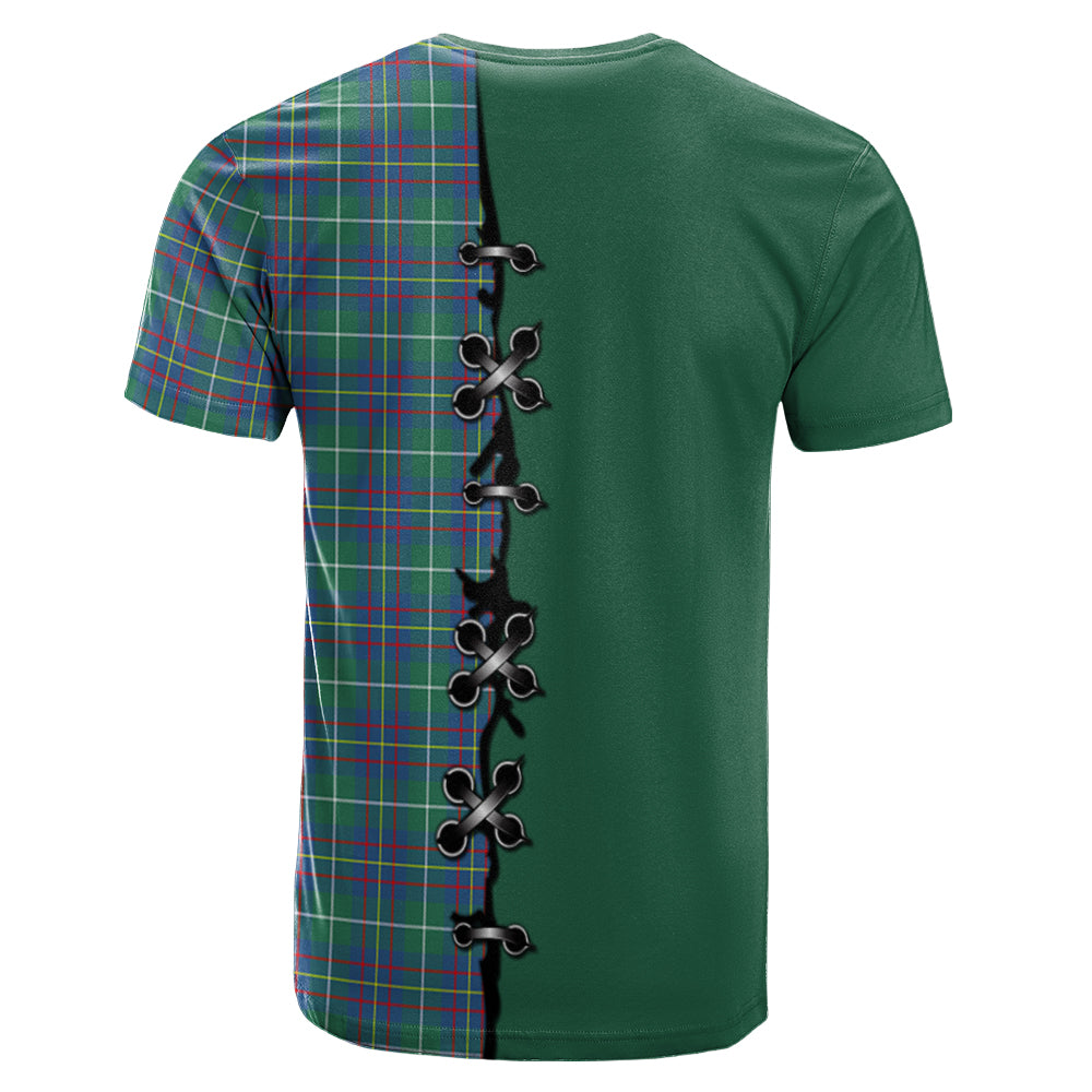 Inglis Ancient Tartan T-shirt - Lion Rampant And Celtic Thistle Style