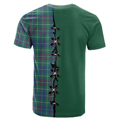 Inglis Ancient Tartan T-shirt - Lion Rampant And Celtic Thistle Style