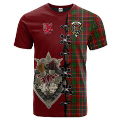 Innes Tartan T-shirt - Lion Rampant And Celtic Thistle Style