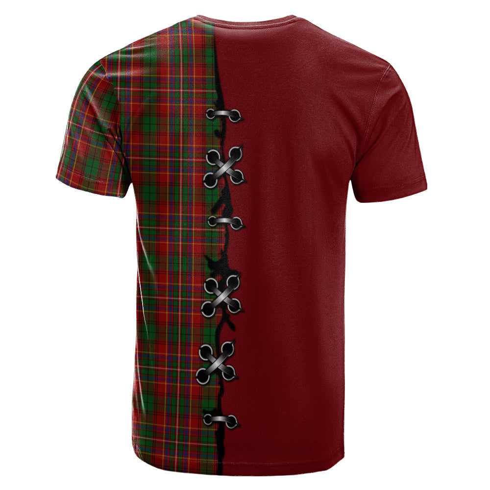 Innes Tartan T-shirt - Lion Rampant And Celtic Thistle Style